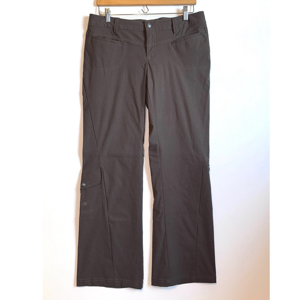 Athleta Dipper Cargo Pant Brown Size 8 Low Rise Boot Cut Hiking Utility Gorpcore